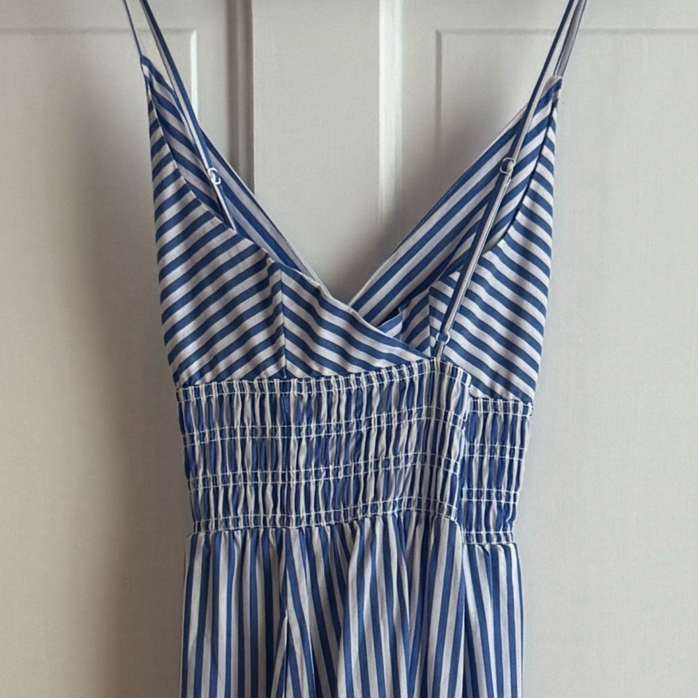 Madewell Striped Maxi Dress | Blue and White - Picture 3 of 4